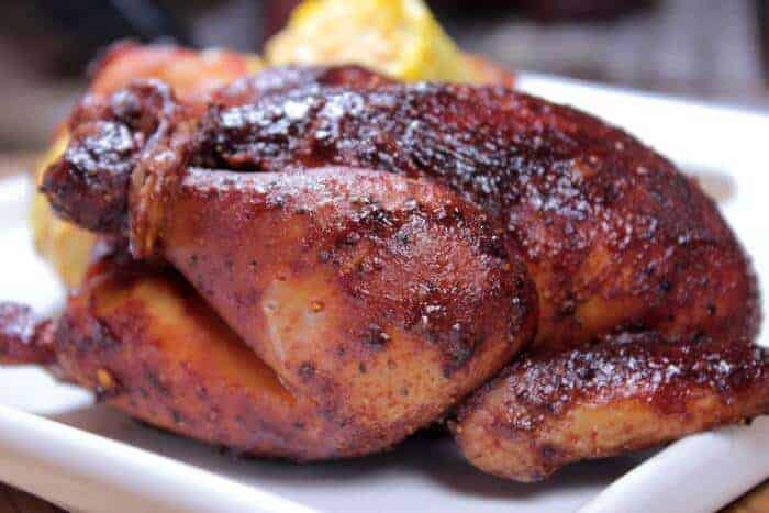 Beer Brined Smoked Cornish Hens