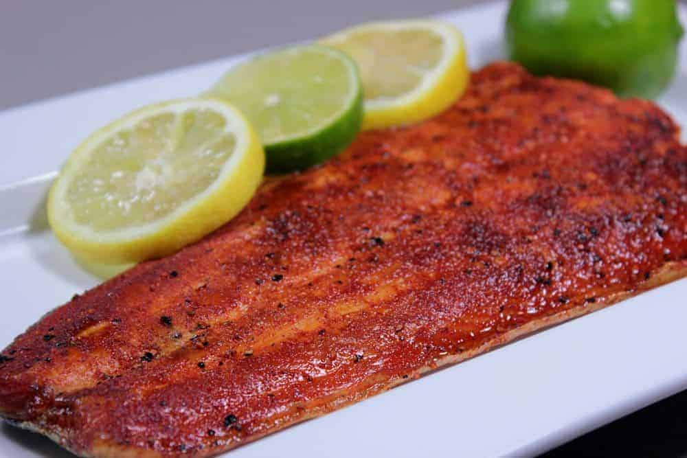 cool smoked salmon with citrus