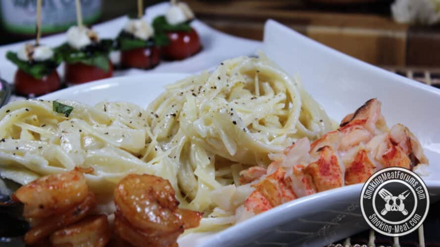 Smoked Seafood Fettuccine Alfredo