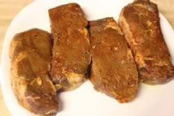 Marinated tenderloin steaks