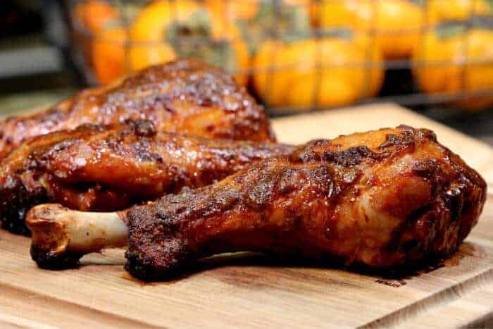 Buttery Maple Glazed Smoked Turkey Legs