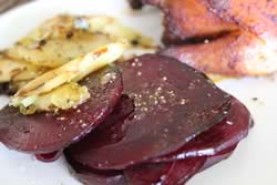 Sauteed Beets and Parsnips with Leeks