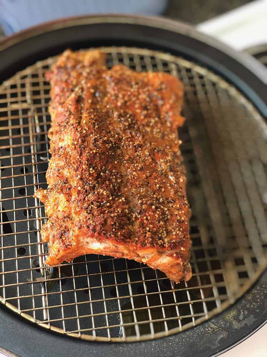 smoking ribs on stovetop smoker