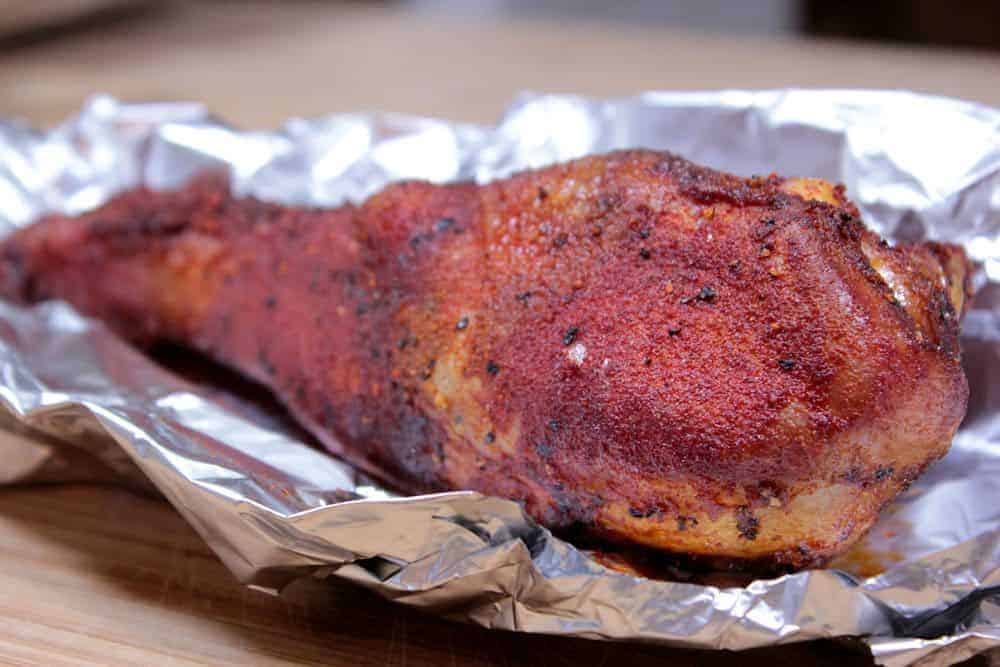 sweet spicy smoked turkey legs